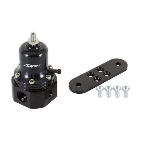 Holley Sniper EFI Fuel Pressure Regulator - 40 to 130 psi - 6 AN Female In / 6 AN Out / 6 AN Return - Black