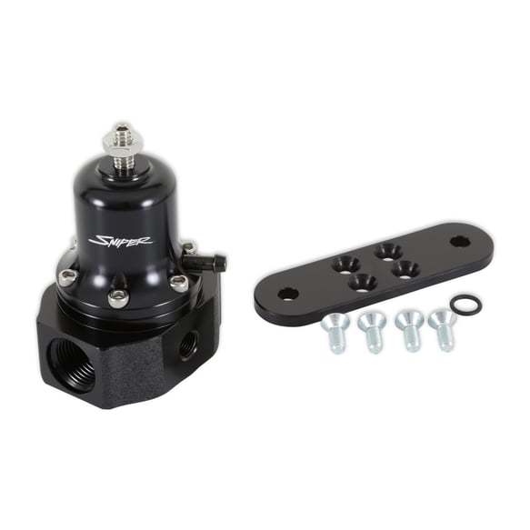 Holley Sniper EFI Fuel Pressure Regulator - 40 to 130 psi - 8 AN Female In / 8 AN Out / 6 AN Return - Black
