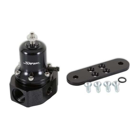 Holley Sniper EFI Fuel Pressure Regulator - 40 to 130 psi - 8 AN Female In / 8 AN Out / 6 AN Return - Black