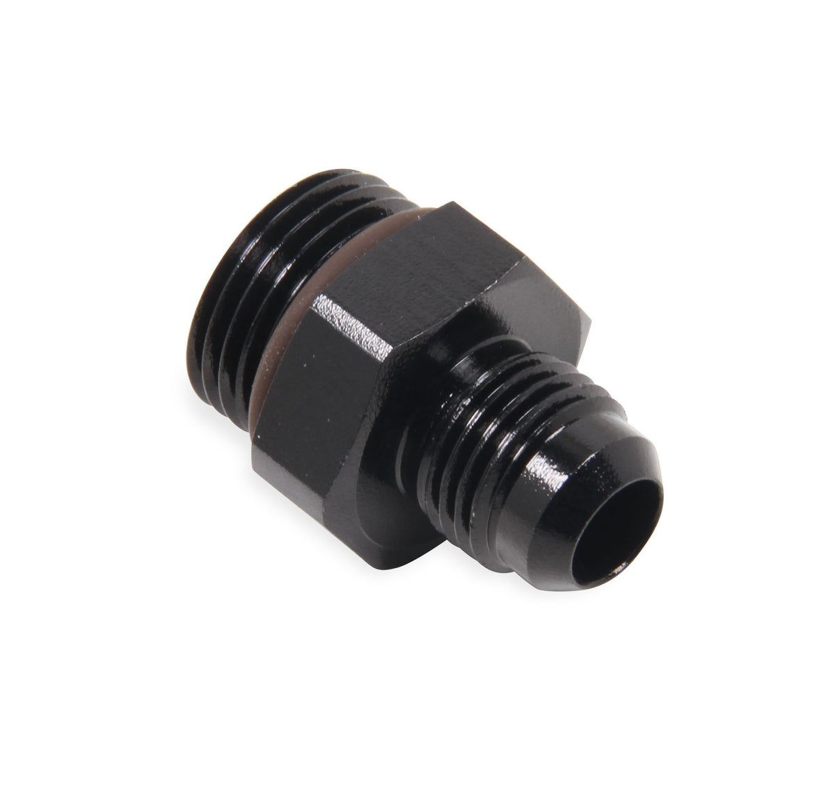 Holley Straight 6 AN Male to 8 AN Male O-Ring Fitting - Black