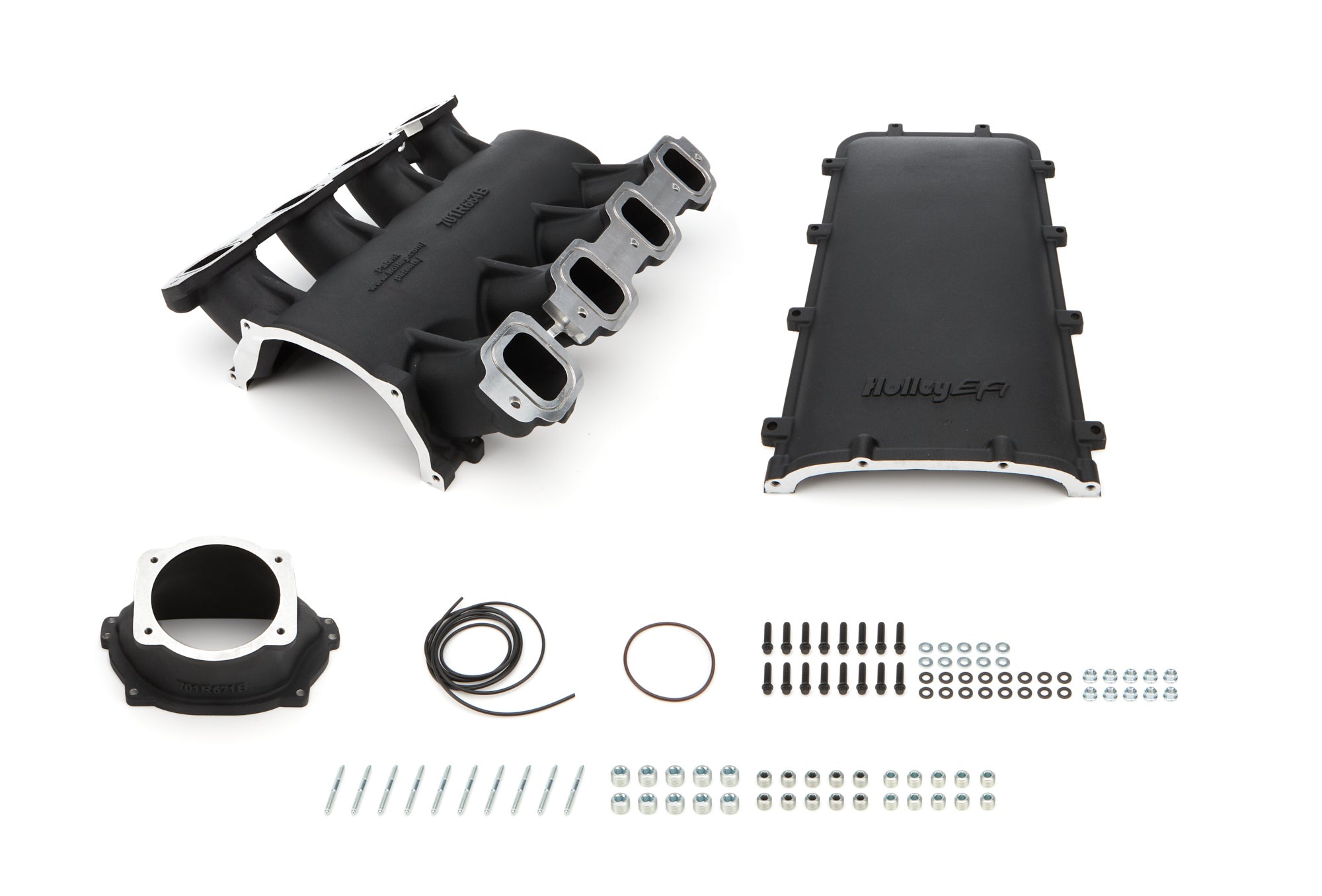 Holley EFI Ultra Lo-Ram Intake Manifold - 105 mm Throttle Body Flange - Black - GM GenV LT-Series