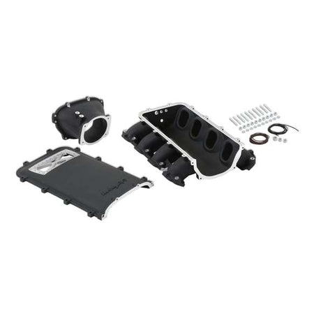 Holley EFI Ultra Lo-Ram Intake Manifold - 105 mm Throttle Body Flange - Burst Panel Flange - Black - GM GenV LT-Series