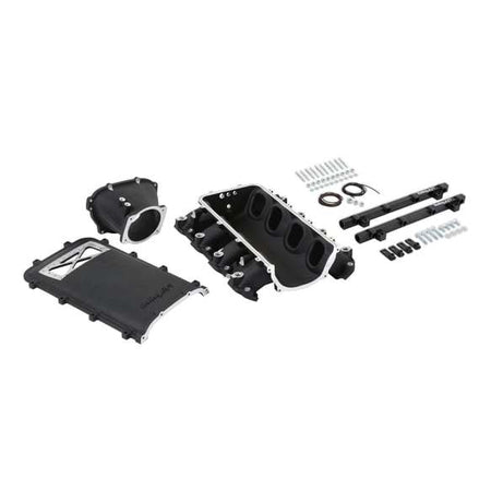 Holley EFI Ultra Lo-Ram Intake Manifold Kit - 105 mm Throttle Body Flange - Black - GM GenV LT-Series