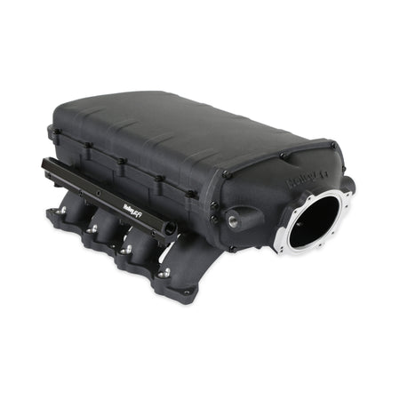 Holley EFI Ultra Lo-Ram Multi Port Intake Manifold - 93 mm Throttle Body Flange - Black - Ford Coyote