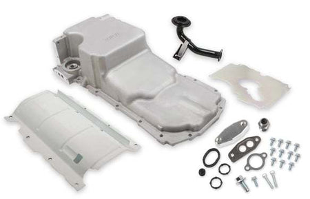 Holley Rear Sump Natural Aluminum Engine Oil Pan - 6.1 Qt - Natural - GM GenV LT-Series