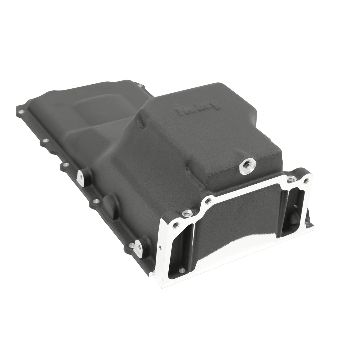 Holley GM LS Swap Rear Sump Aluminum Engine Oil Pan - 5.6 Qt - Black - GM LS-Series