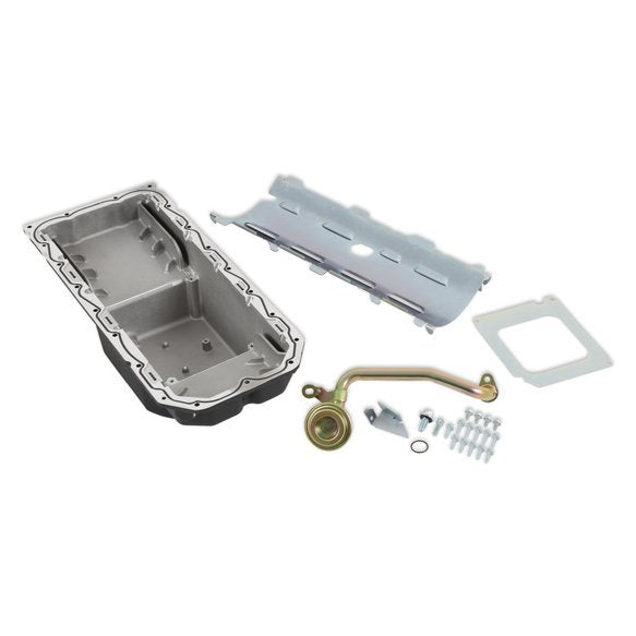 Holley Center Sump Aluminum Oil Pan - 6 Qt - Mopar Gen III Hemi - Black