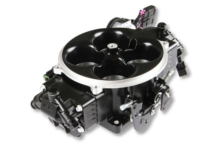 Holley EFI Terminator X Stealth Throttle Body - 1440 CFM - Square Bore - 4-Barrel - Black - Stealth Terminator EFI