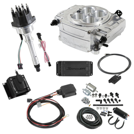 Sniper 2 EFI Fuel Injection Bundle Kit - Silver - Small Block Chevy 550-510-BPK-SBC