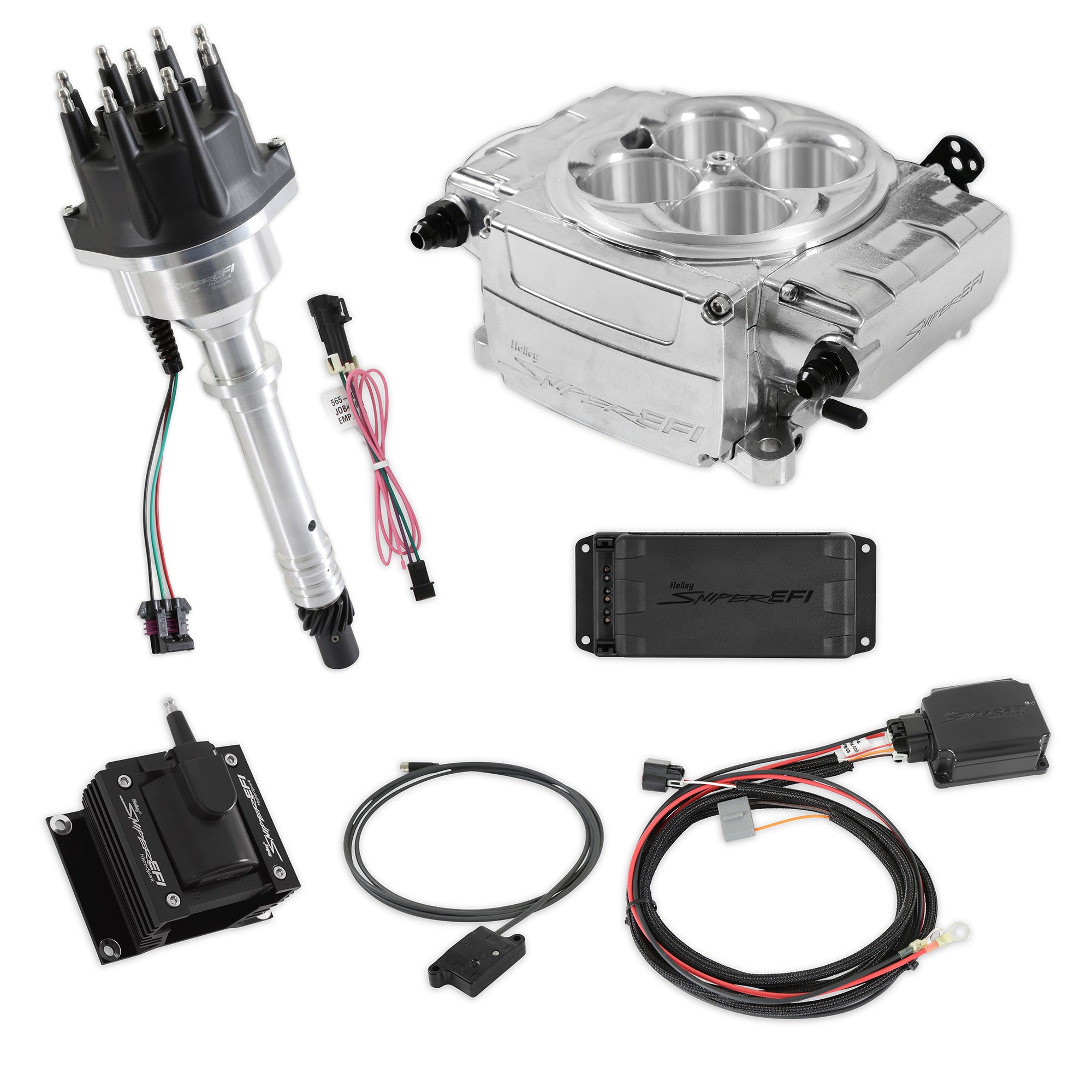 Sniper 2 EFI Fuel Injection Bundle Kit - Silver - Small Block Chevy 550-510-BPX-SBC