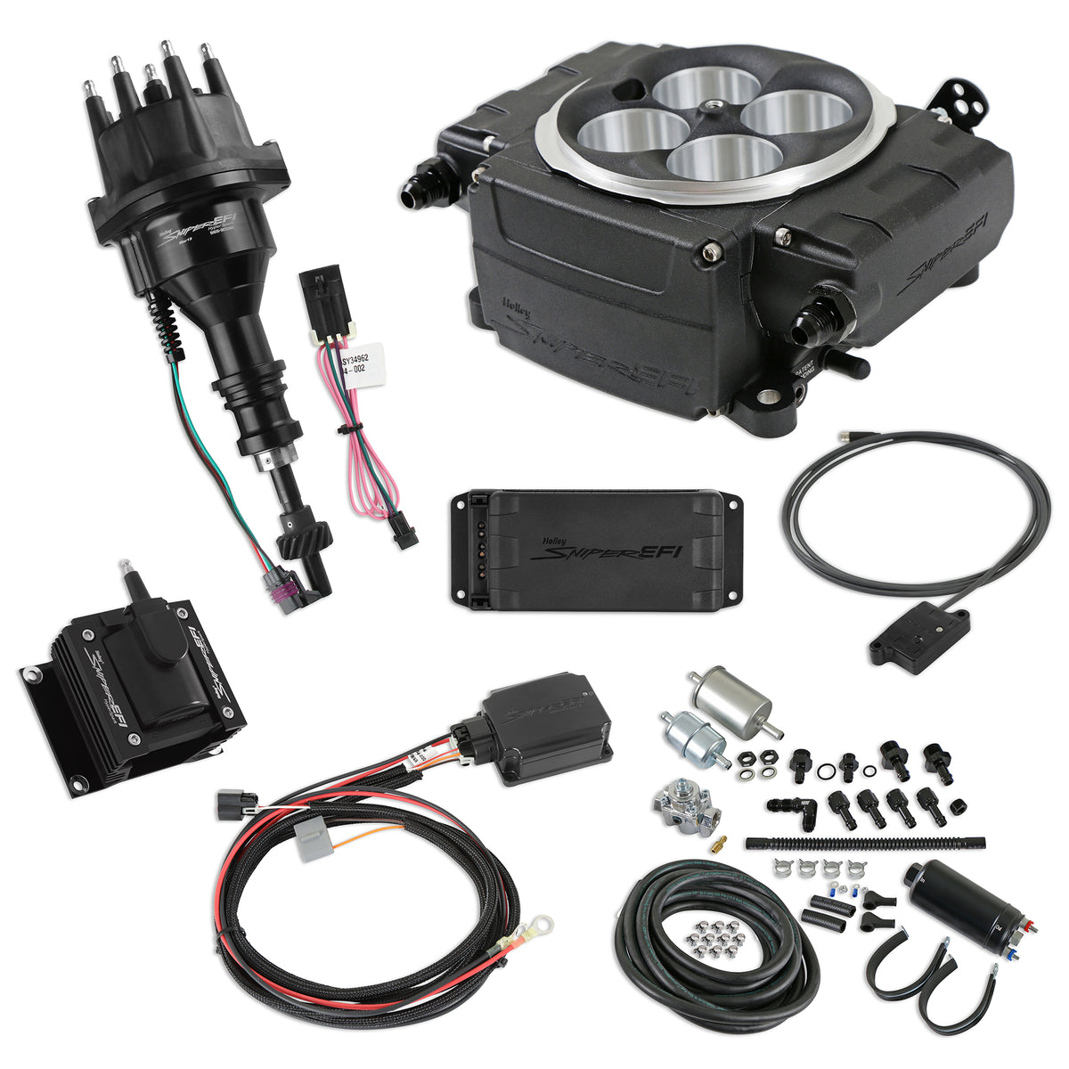 Sniper 2 EFI Fuel Injection Bundle Kit - Black - Small Block Ford 550-511-BPK-SBF
