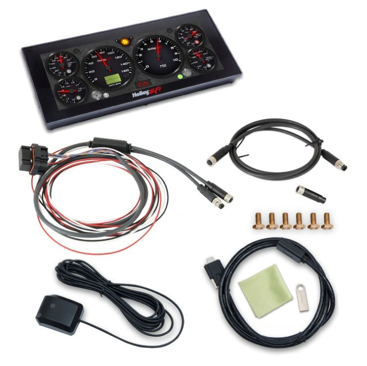 Holley EFI 12.3 in M8 Pro Dash - 13.75 x 5.875 in Rectangular Touch Screen - Black Panel / Black Face