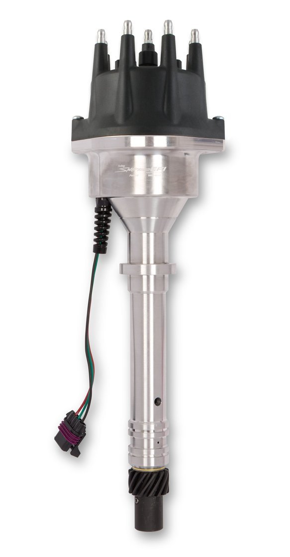 Holley Sniper EFI Hyperspark Distributor - Hall Effect - HEI Style Terminal - Black - Mopar B-Series - Black