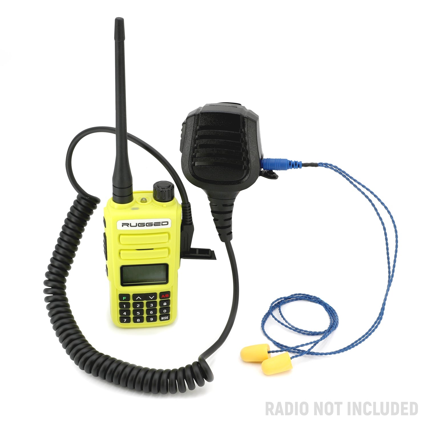 Rugged Radios Waterproof Hand Speaker Mic & Mono Earbuds HM-RH-BUDS