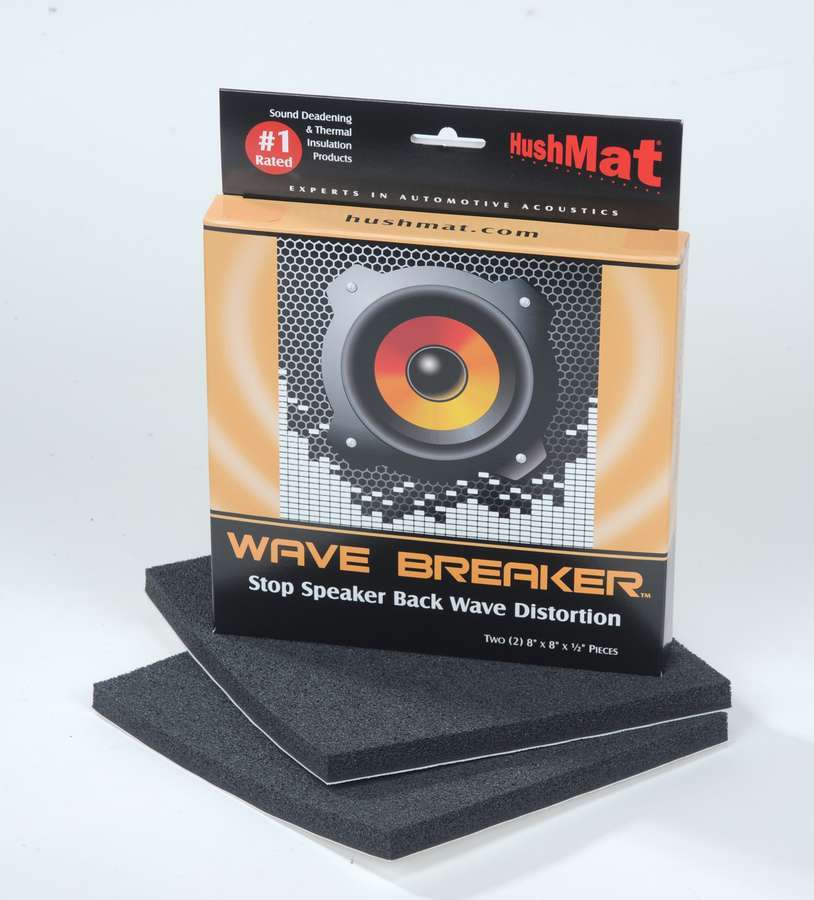 Hushmat Wave Breaker Kit  - 8 x 8 in Pad - Black - (Pair)