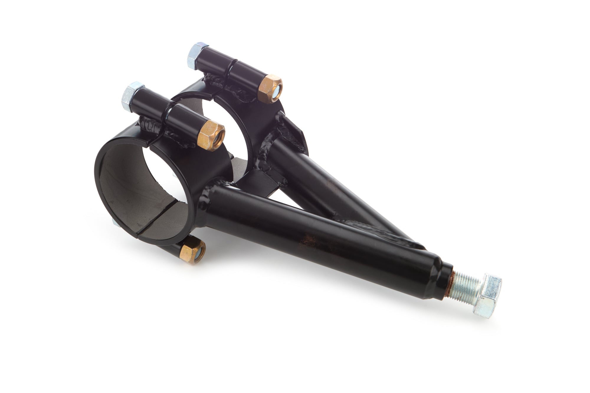 Howe Panhard Bar Bracket - Axle Mount - Clamp-On - 8 in Long - Black - 3 in Axle Tube