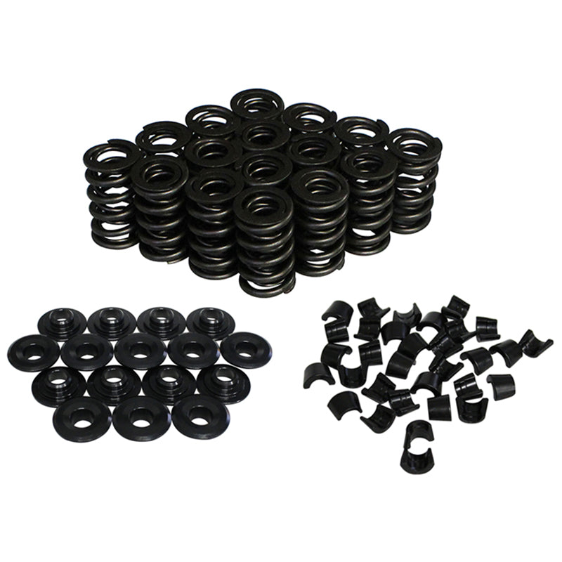 Howards Dual Valve Spring Kit - 413 lb. - 1.100 in Coil Bind - 1.500 in OD - Locks / Chromoly Retainers