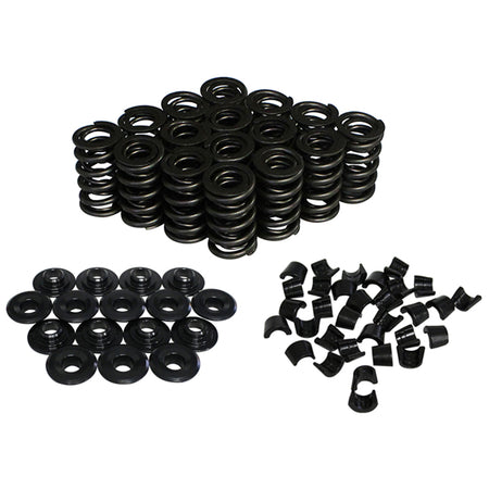 Howards Dual Valve Spring Kit - 413 lb. - 1.100 in Coil Bind - 1.500 in OD - Locks / Chromoly Retainers
