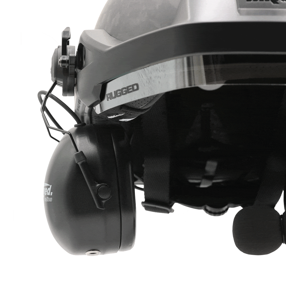 MRC Opposition Half Helmet /w Rail Mounted Headset - DOT - Matte Black MRC-OPP-HS-XS-SM