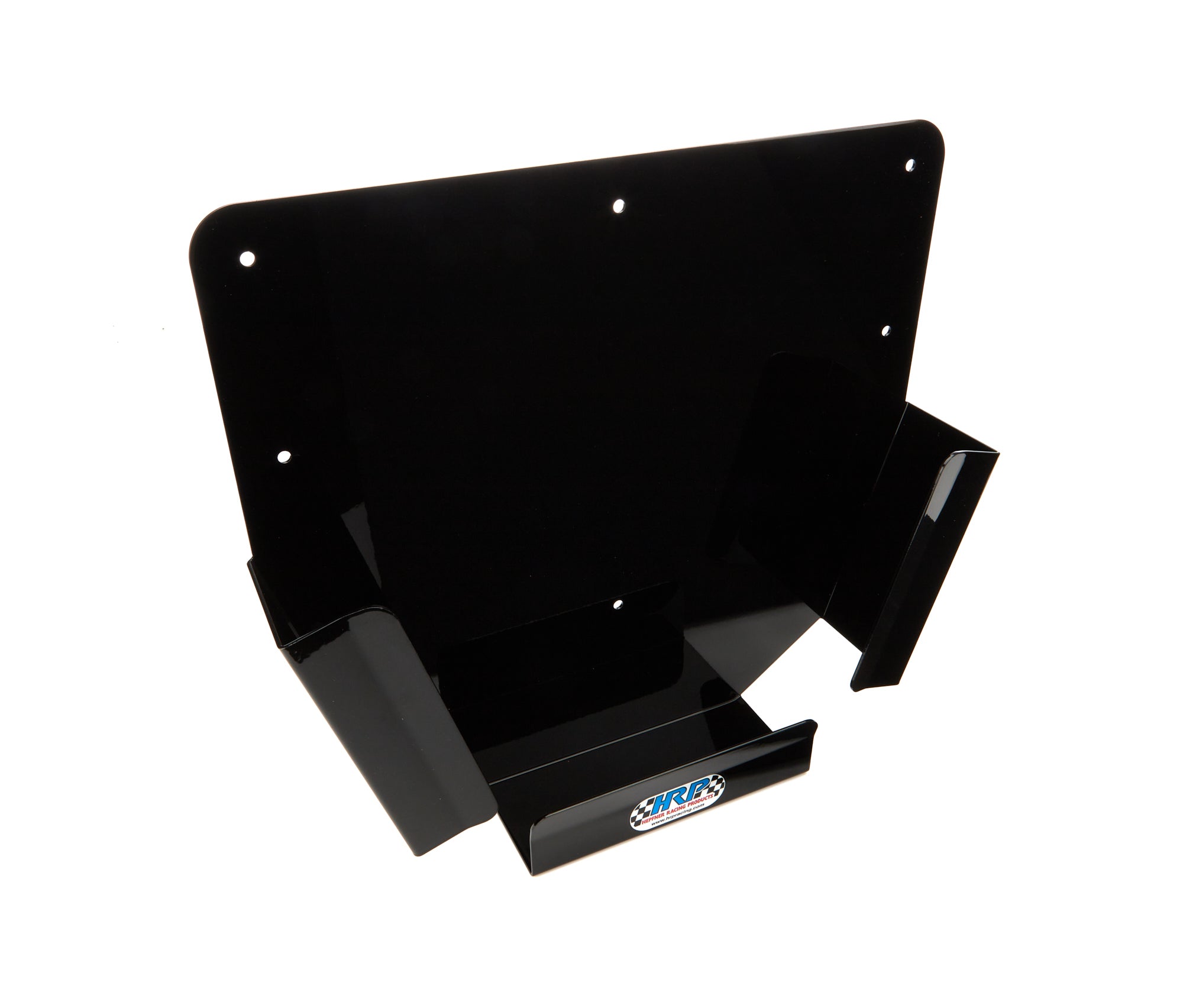 HRP Wall Mount Mud Cover Holder - Holds 4 Sprint Car Mud Covers - Black