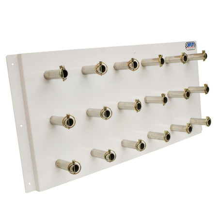 HRP Horizontal Quick Change Gear Rack - 33.25 in Wide - 15 in Tall - 18 Gear Capacity - White