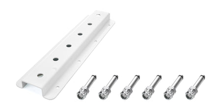 HRP Wall Mount Upper Radius Rod Rack - 15 in Long - 12 Capacity - White
