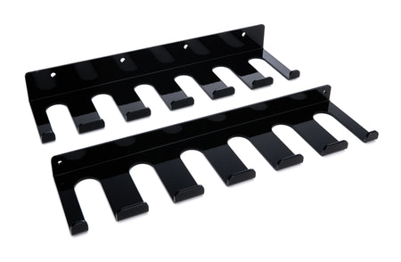 HRP Wall Mount Lower Radius Rod Rack - 15 in Long - 12 Capacity - 1.125 in Radius Rods - Black