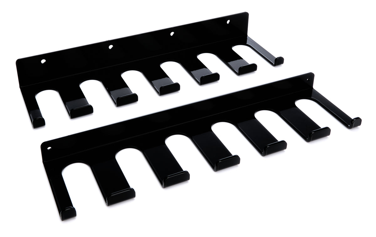 HRP Wall Mount Lower Radius Rod Rack - 15 in Long - 12 Capacity - 1.250 in Radius Rods - Black