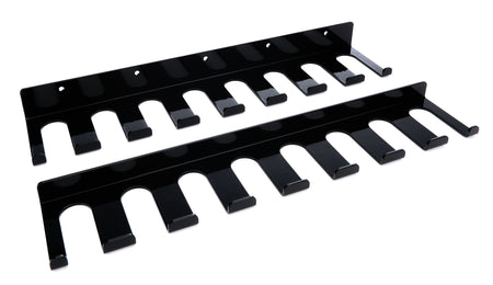 HRP Wall Mount Lower Radius Rod Rack - 20 in Long - 16 Capacity - 1.250 in Radius Rods - Black