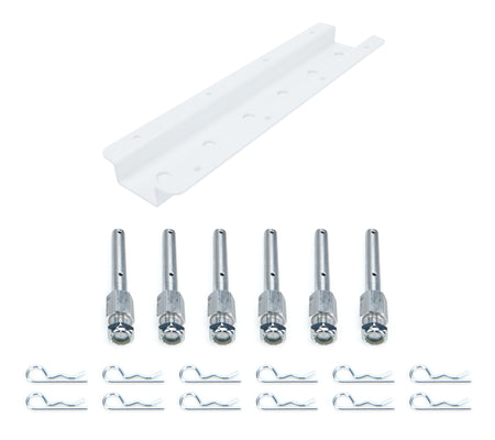 HRP Double Row Wall Mount Shock Rack - 12 Shock Capacity - White