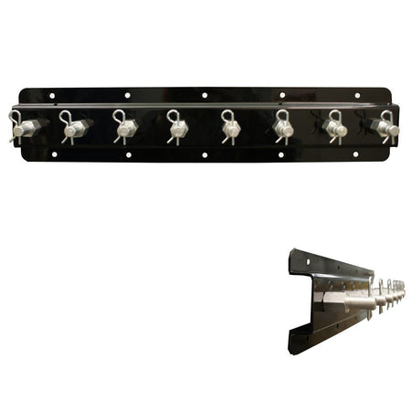 HRP Single Row Wall Mount Shock Rack - 8 Shock Capacity - Black
