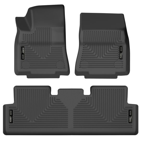 Husky Liners WeatherBeater Front / 2nd Row Floor Liner - Black - Tesla Y 2020-23
