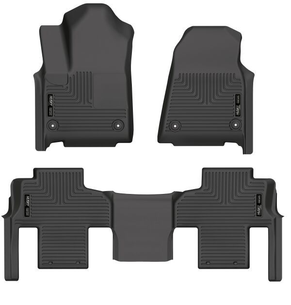 Husky Liners WeatherBeater Front / 2nd Row Floor Liner - Black - Jeep Wagoneer 2022