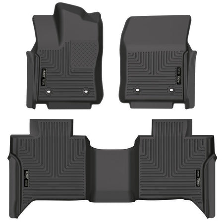 Husky Liners WeatherBeater Front / 2nd Row Floor Liner - Black - CrewMax - Toyota Fullsize Truck 2022