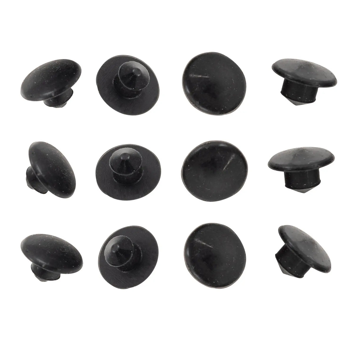 Zamp M6 Circle Vent Plugs - Black (12 Pack)