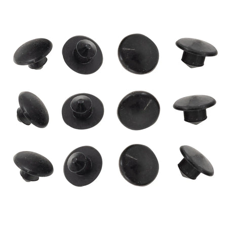 Zamp M6 Circle Vent Plugs - Black (12 Pack)