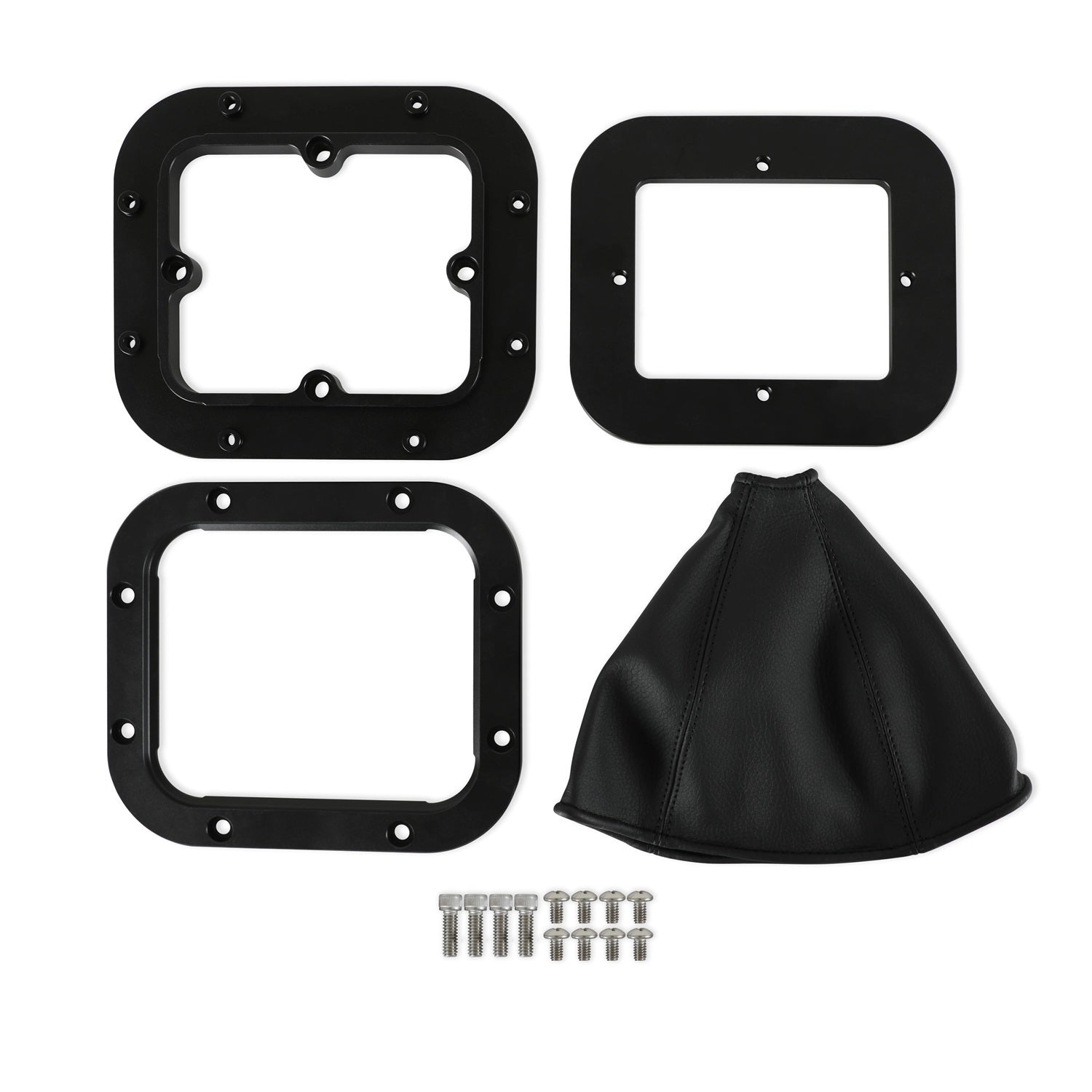 Hurst Shifter Boot and Ring - 6.75 in x 6 in Base - Black