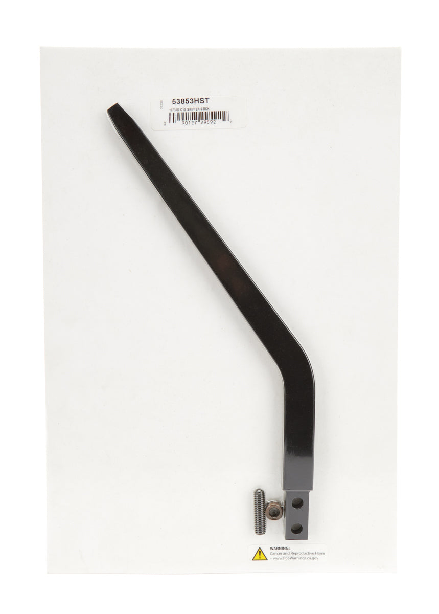 Hurst Single Bend Shifter Stick - 12.5 in - 6-1/2 in Set-Back - Black 53853HST