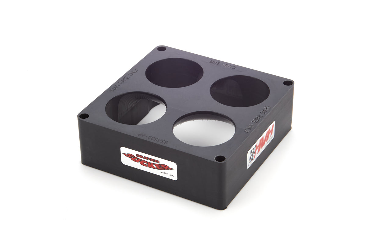 HVH Super Sucker Plastic Carburetor Spacer - 2 in Thick - 4 Hole - Dominator Flange - 1250 CFM Carburetors