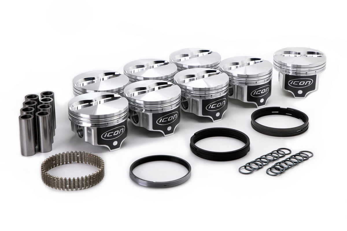 Icon Premium Forged 4.233 in Bore Piston - 4.233 in Bore - Ford FE-Series (Set of 8)
