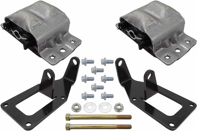 ICT Billet Motor Mount Kit - Black - GM LT-Series - GM Fullsize Truck 1988-98