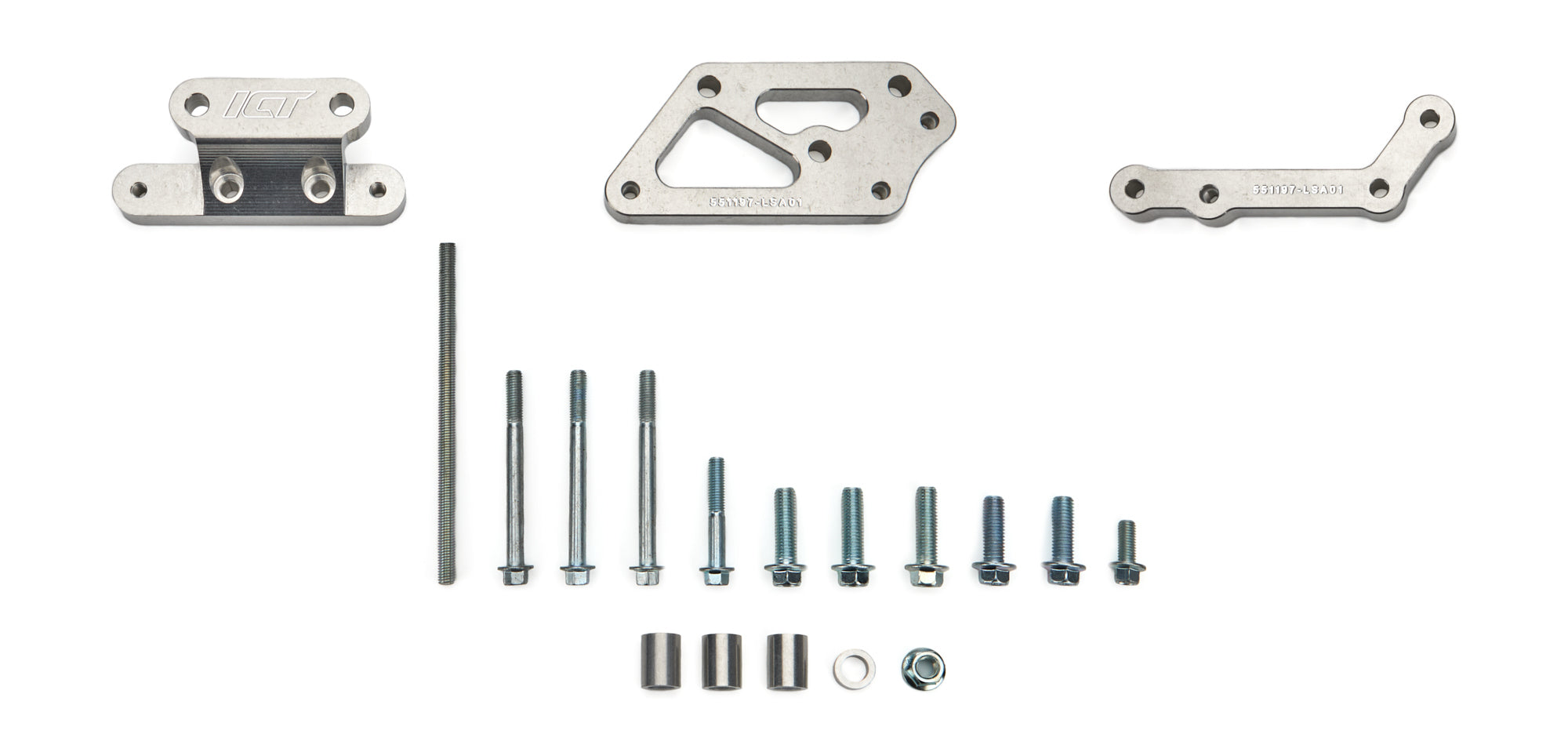 ICT Billet Air Conditioning Bracket - Passenger Side - GM LS-Series - Chevy Camaro 2012-15