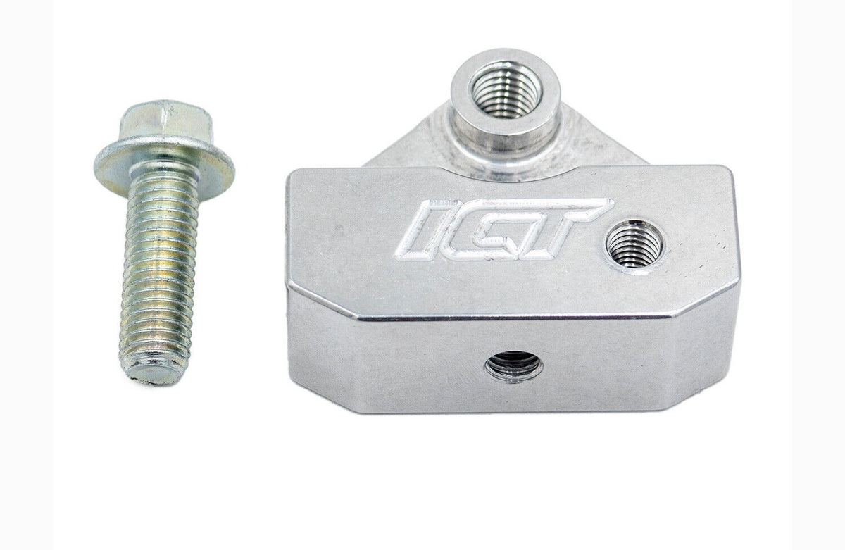 ICT Billet Knock Sensor Relocation Bracket - GM LS-Series