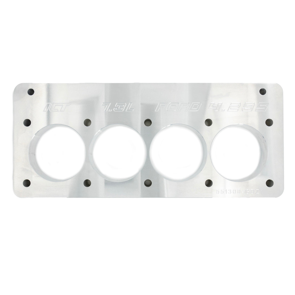 ICT Billet Cylinder Hone Guide - 4.370 in Cylinder Holes - 2.000 in Thick - Ford Godzilla
