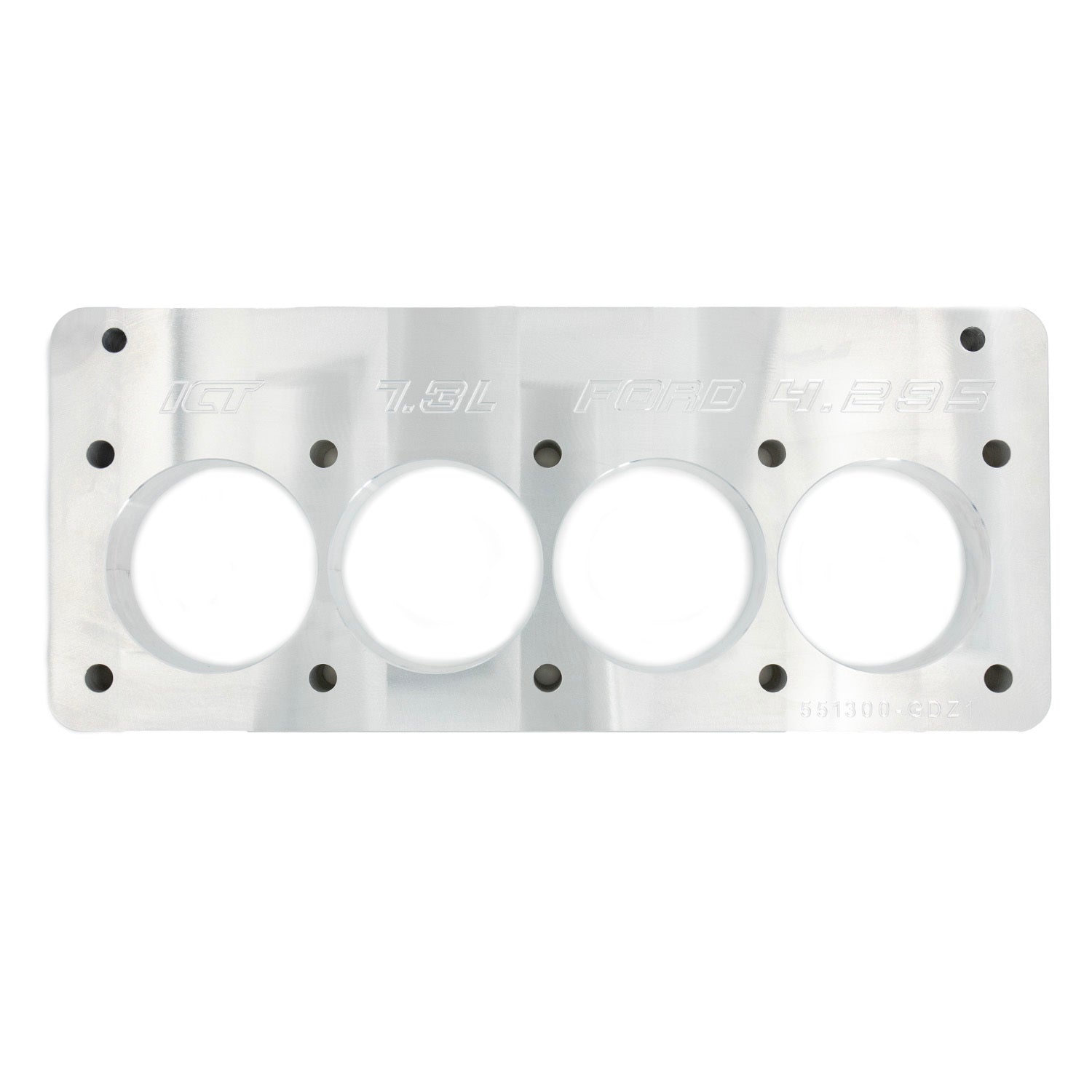 ICT Billet Cylinder Hone Guide - 4.370 in Cylinder Holes - 2.000 in Thick - Ford Godzilla