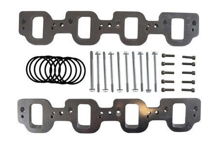 ICT Billet Aluminum Intake Manifold Spacer Kit - 1/2 in Tall - GM GenV LT-Series / LS-Series