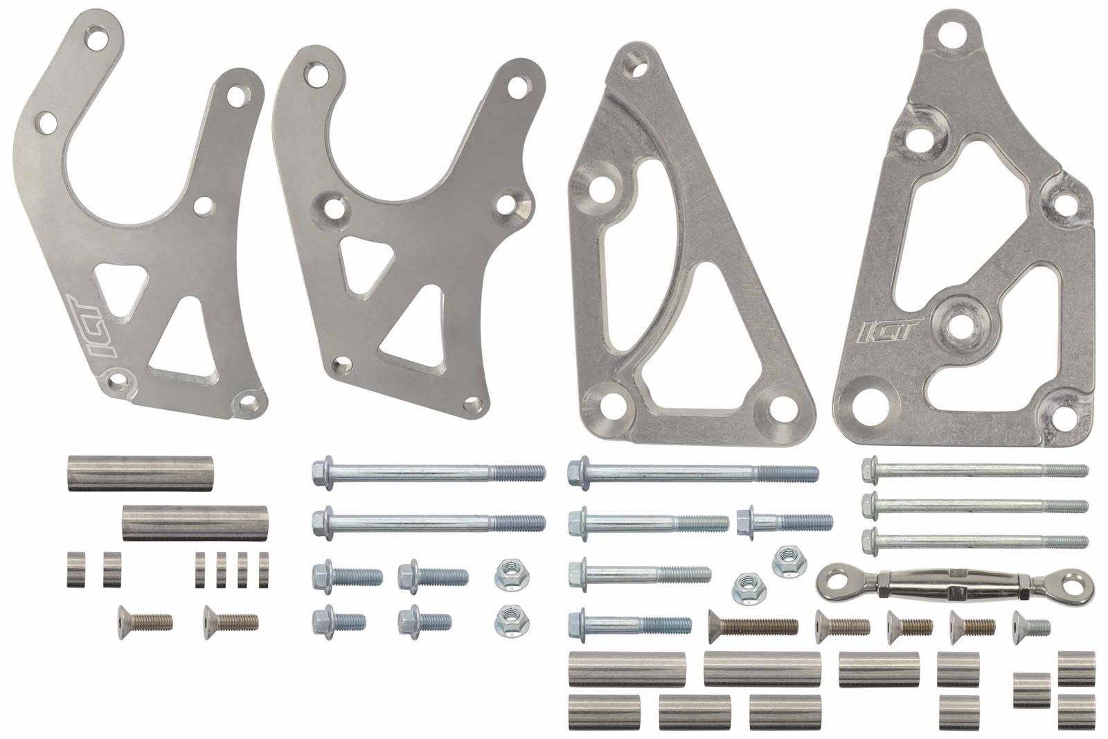 ICT Billet Head Mount RH Alternator Bracket - GM LS-Series 551396LS0-3