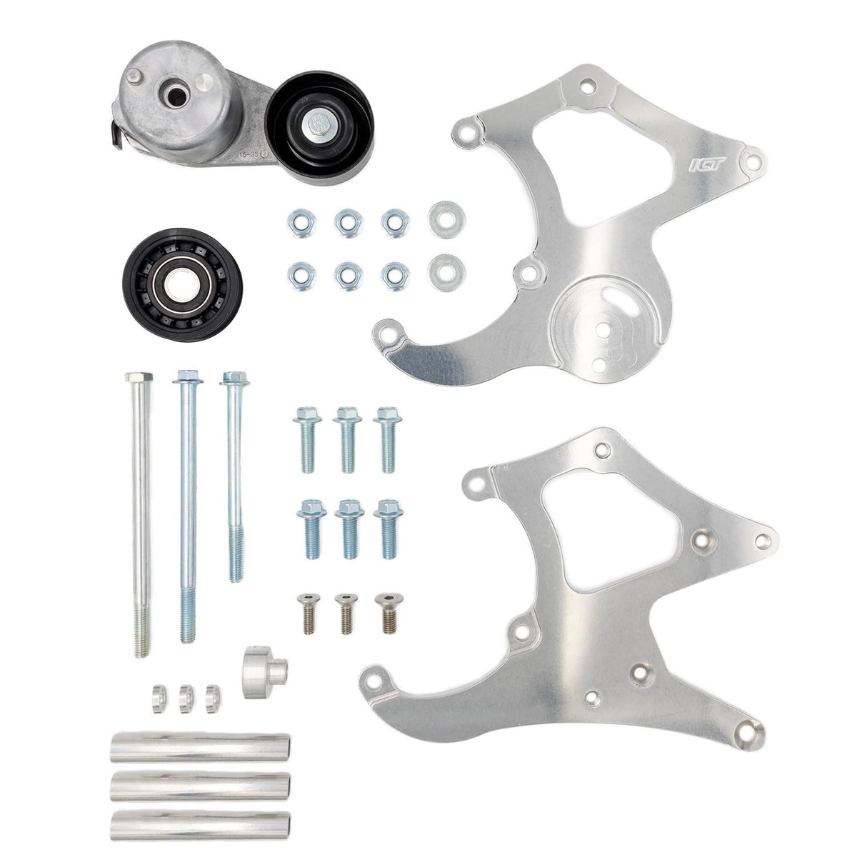 ICT Billet Air Conditioning Bracket - Right Side - Head Mount - Sanden 508 Compressor - GM LT-Series