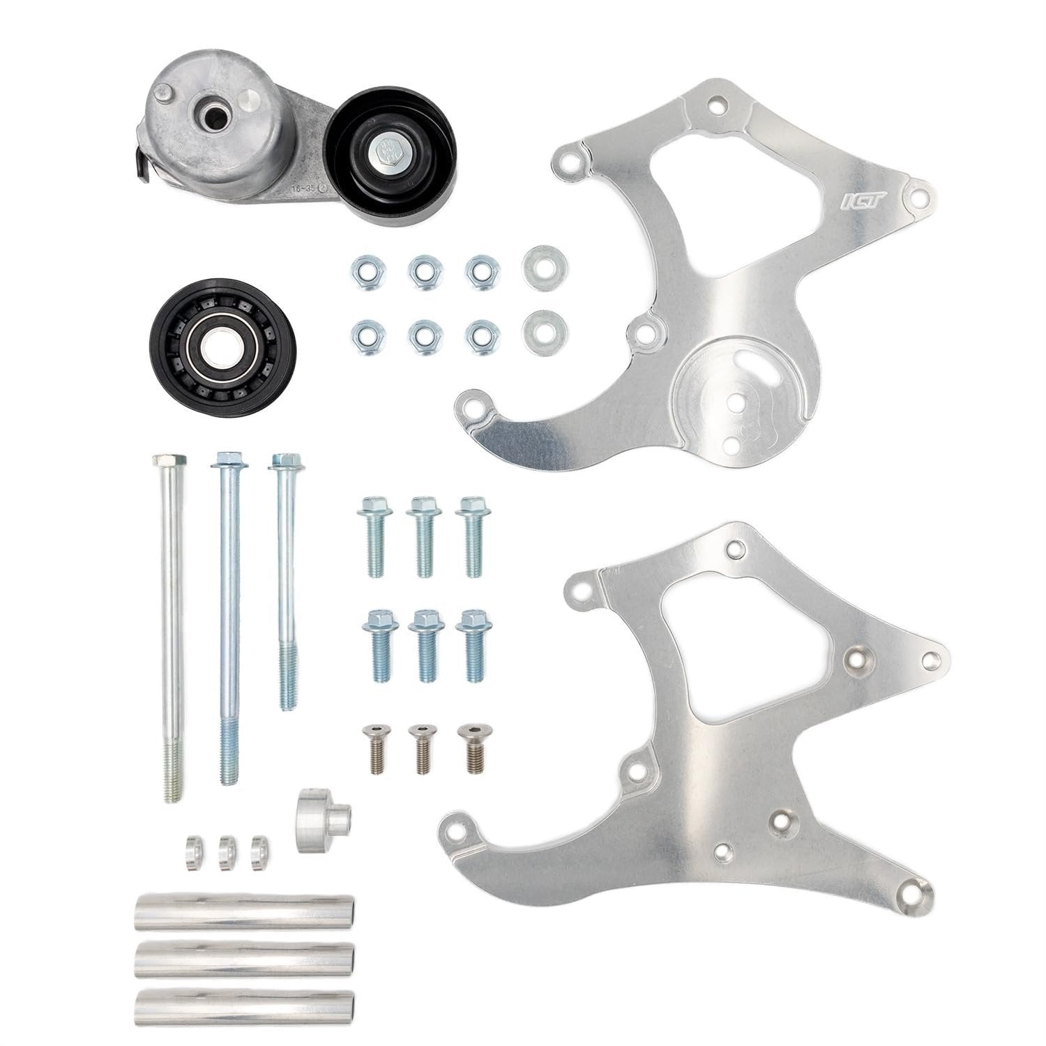ICT Billet Air Conditioning Bracket - Right Side - Head Mount - Sanden 508 Compressor - GM LT-Series