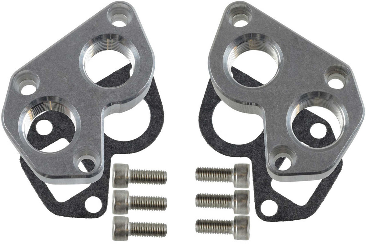 ICT Billet Standard to Remote Water Pump Adapter - 12 AN Female O-Ring Ports - (Pair)